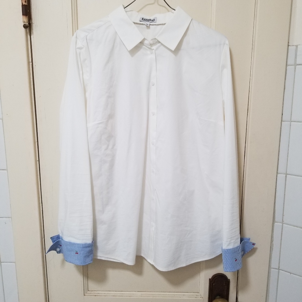 Stylish Cherry Sleeve Detail Blouse, Shirt